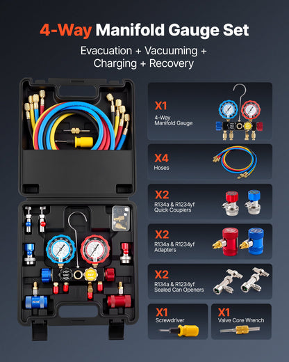 VEVOR AC Gauge Set - Select Your Configuration - JXLMB4TLDSTXOAEMC001V0 - view 2
