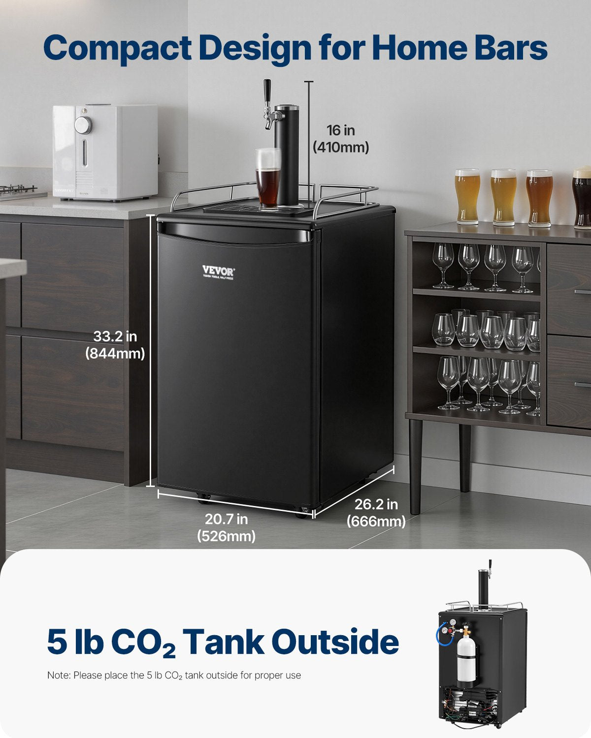 VEVOR Vertical Kegerator Key Dispenser