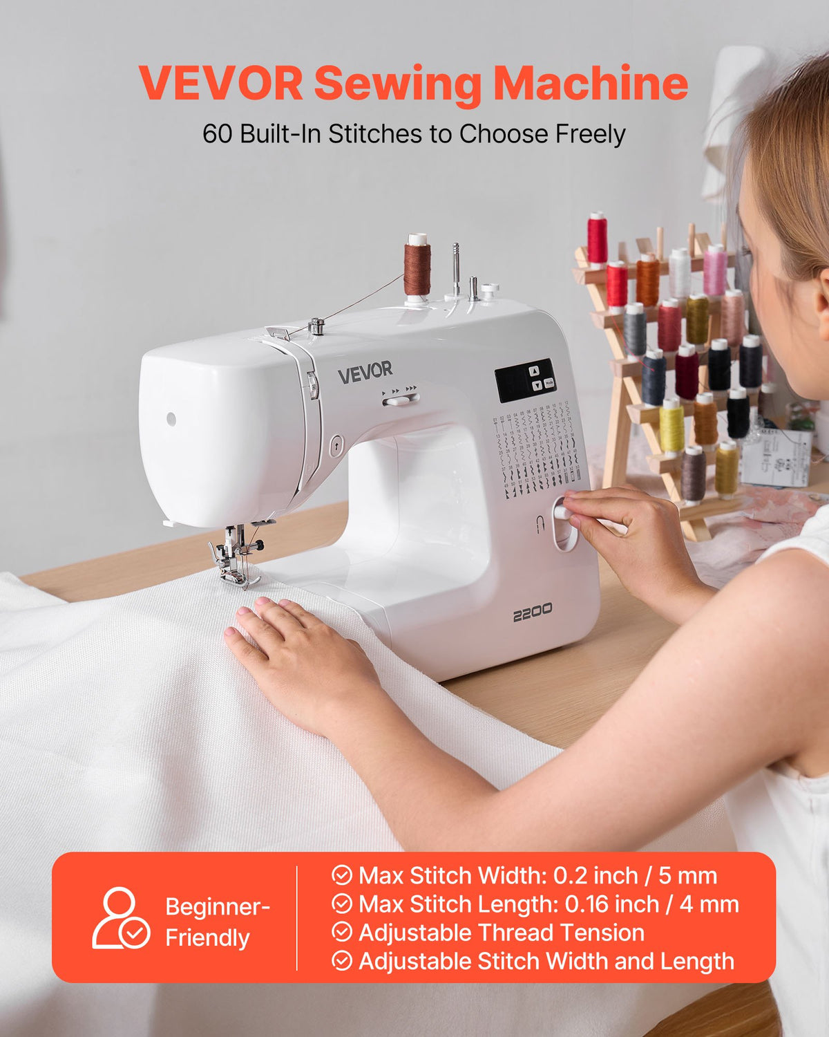 VEVOR Household Sewing Machine - Select Your Configuration - JYFRJ700ZMINS07MD001V1 - view 2