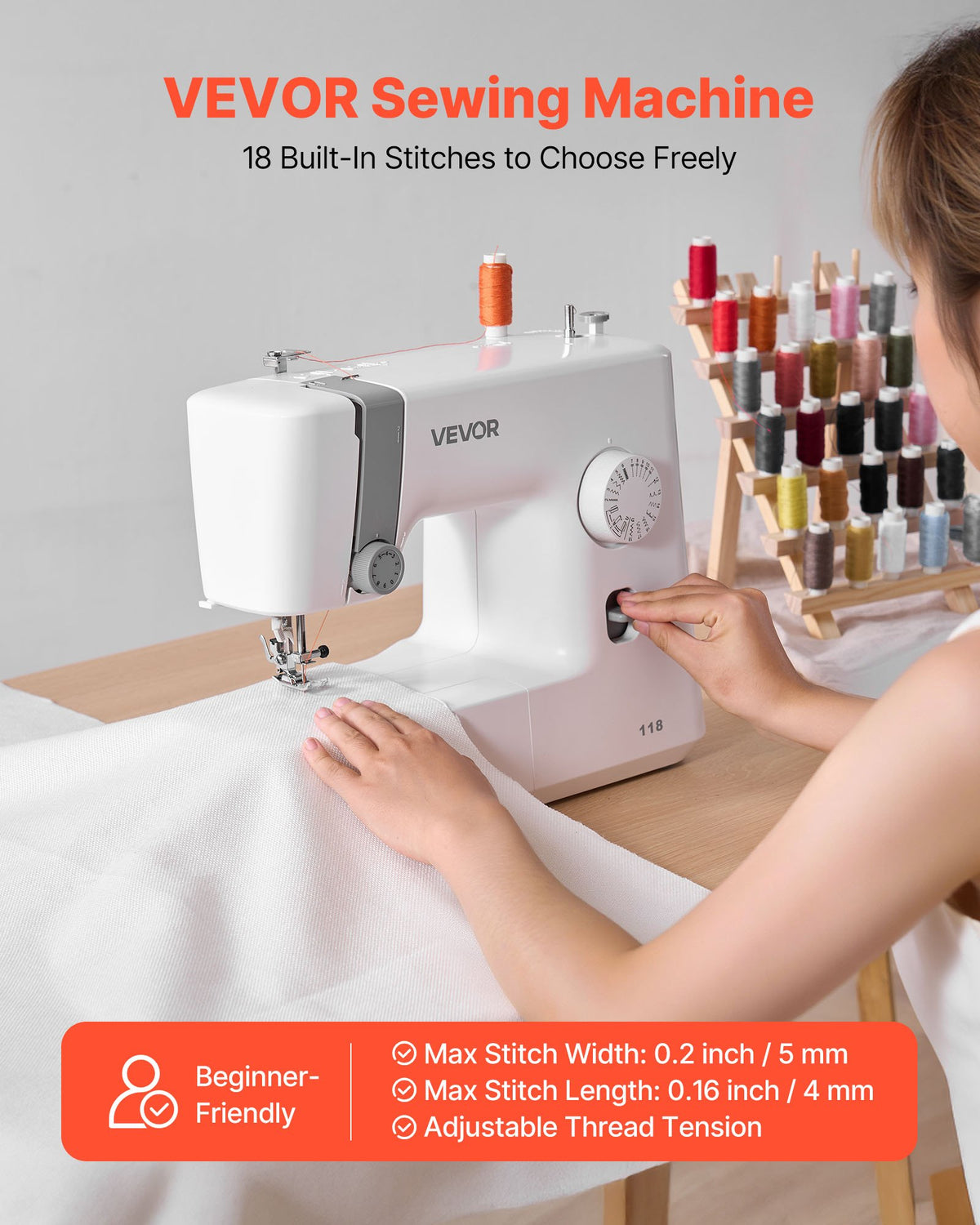 VEVOR Household Sewing Machine - Select Your Configuration - JYFRJ700ZMINUDKG4001V1 - view 2
