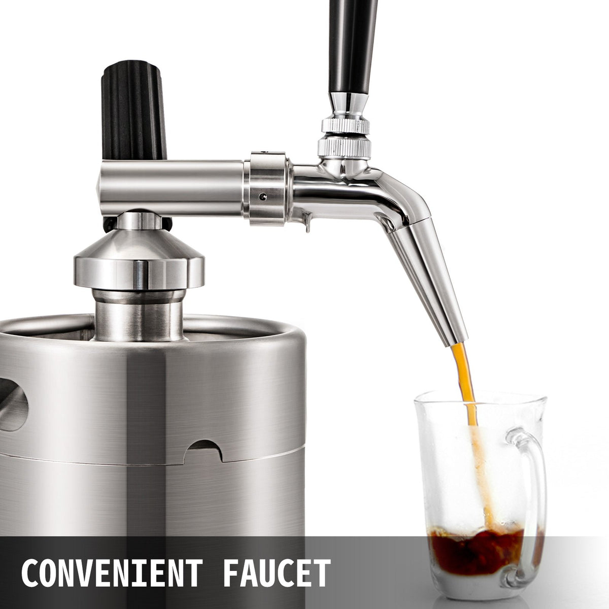 VEVOR 2 L Stainless Steel Nitro Coffee Dispenser - product view 3