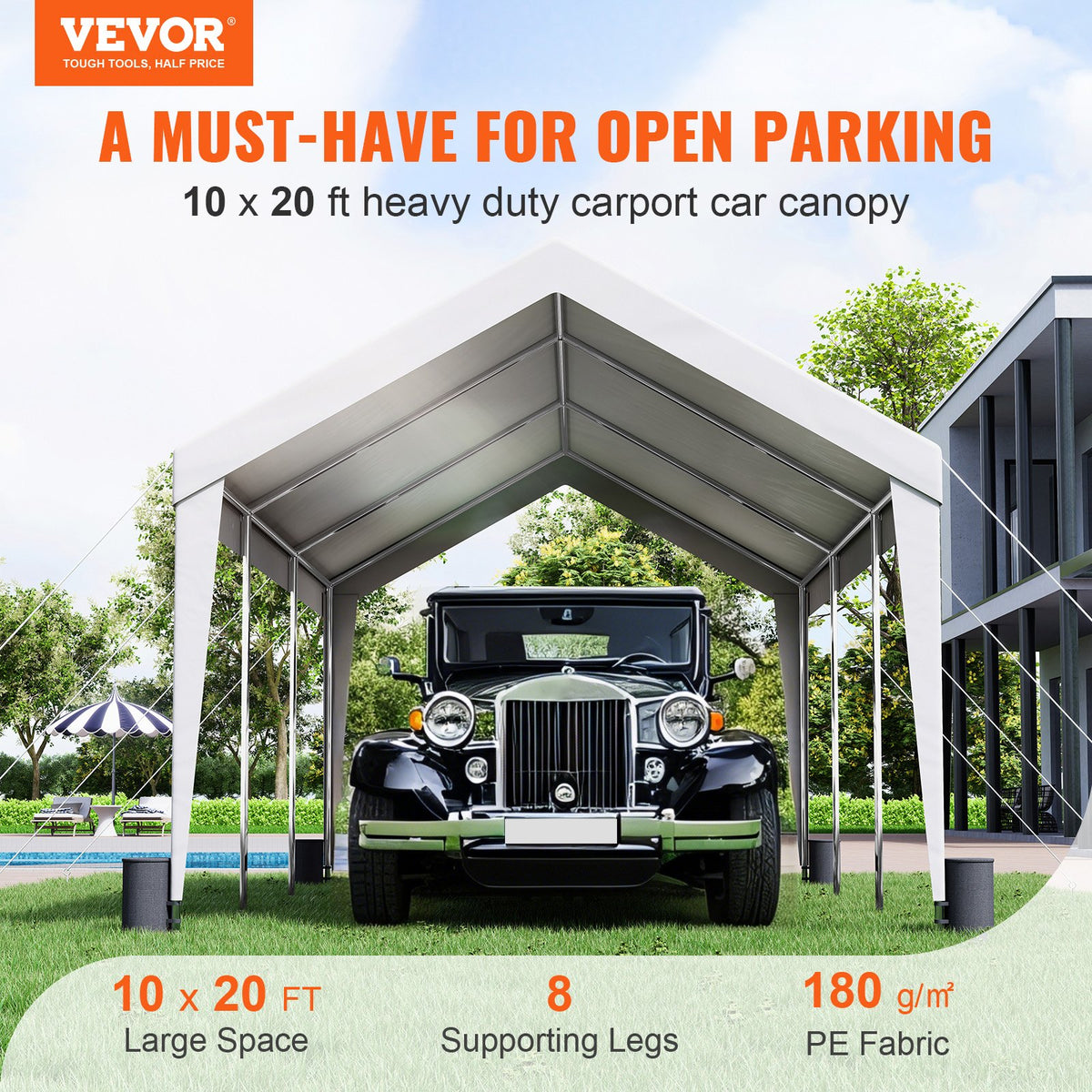 VEVOR Instant Garages - Select Your Configuration - KFSJS810X20FT3BYUV0 - view 2