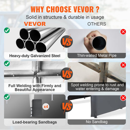 VEVOR Instant Garages - Select Your Configuration - KFSJS810X20FT3BYUV0 - view 3