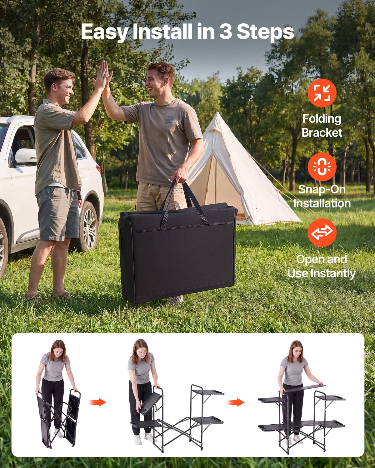 VEVOR Outdoor Camping Kitchen - Select Your Configuration - KJCBZKMPJHSS3NPRS001V0 - view 3