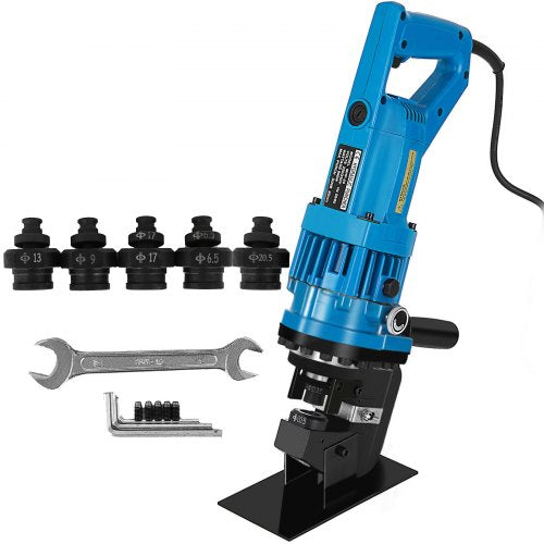 VEVOR Hydraulic Hole Puncher Cutting Thick 1/4\",Electric Hydraulic Hole Punching Tool with 5-Dies Set,Hydraulic Metal Hole Puncher with Manual Oil Return Switch, Hydraulic Hole Punch Machine 900W - KKJDDYYCKJ0000001V1 - view 1