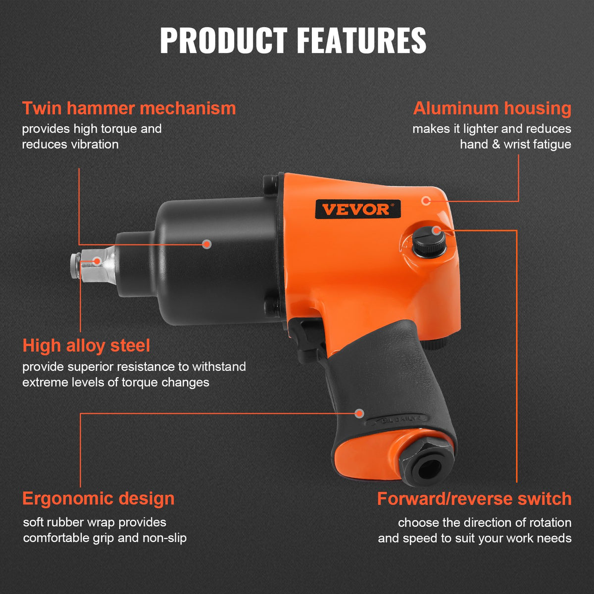 VEVOR Air Impact Wrenches - Select Your Configuration - KQ660N121000NH9DPV0 - view 3