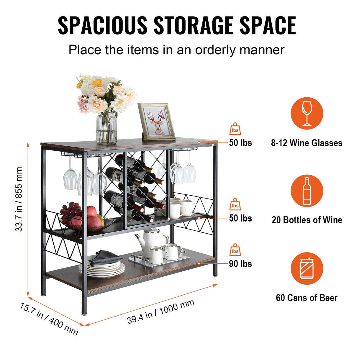 VEVOR Wine Cabinet - Select Your Configuration - KQK39434157145KBXV0 - view 3