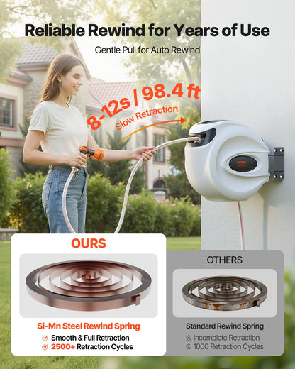 VEVOR Retractable Hose Reel - Select Your Configuration - KSSJGQHTSH100F02AV0 - view 3