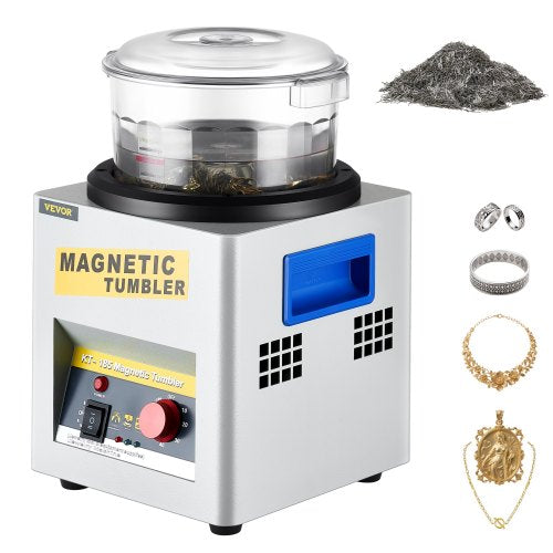 VEVOR Magnetic Tumbler, 180mm Jewelry Polisher Tumbler,2000 RPM KT-185 Jewelry Polisher Finisher with Adjustable Direction and Time for Jewelry (185mm) - KT-185CGT00000001V1 - view 1