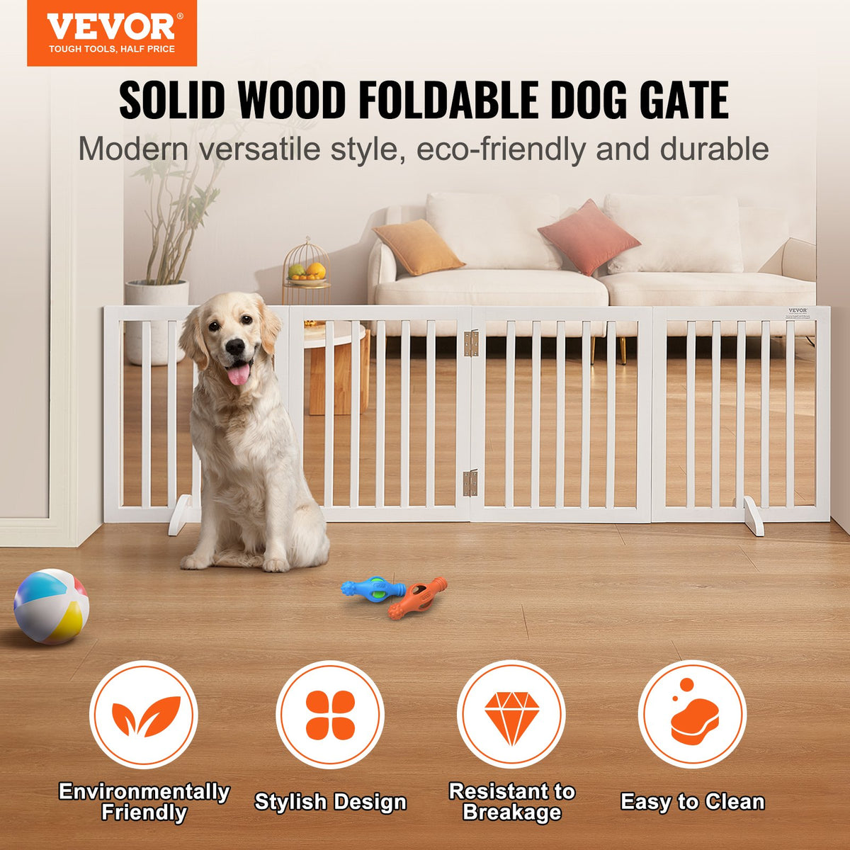 VEVOR Foldable Dog Gate - Select Your Configuration - KZDMZCWMBSMZLUM3SV0 - view 2