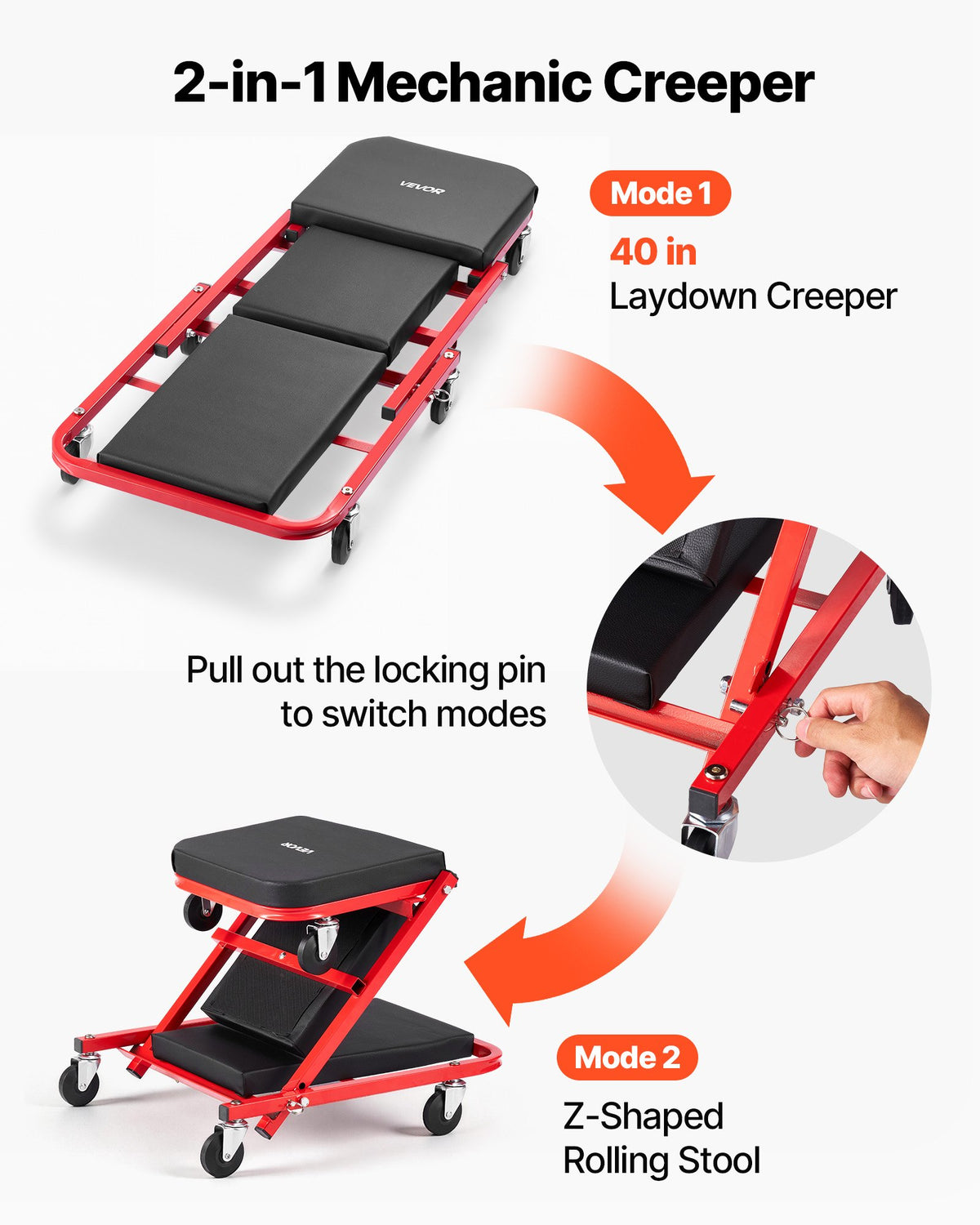 VEVOR Garage Creeper - Select Your Configuration - KZDXCTB40INC0HTH8001V0 - view 2