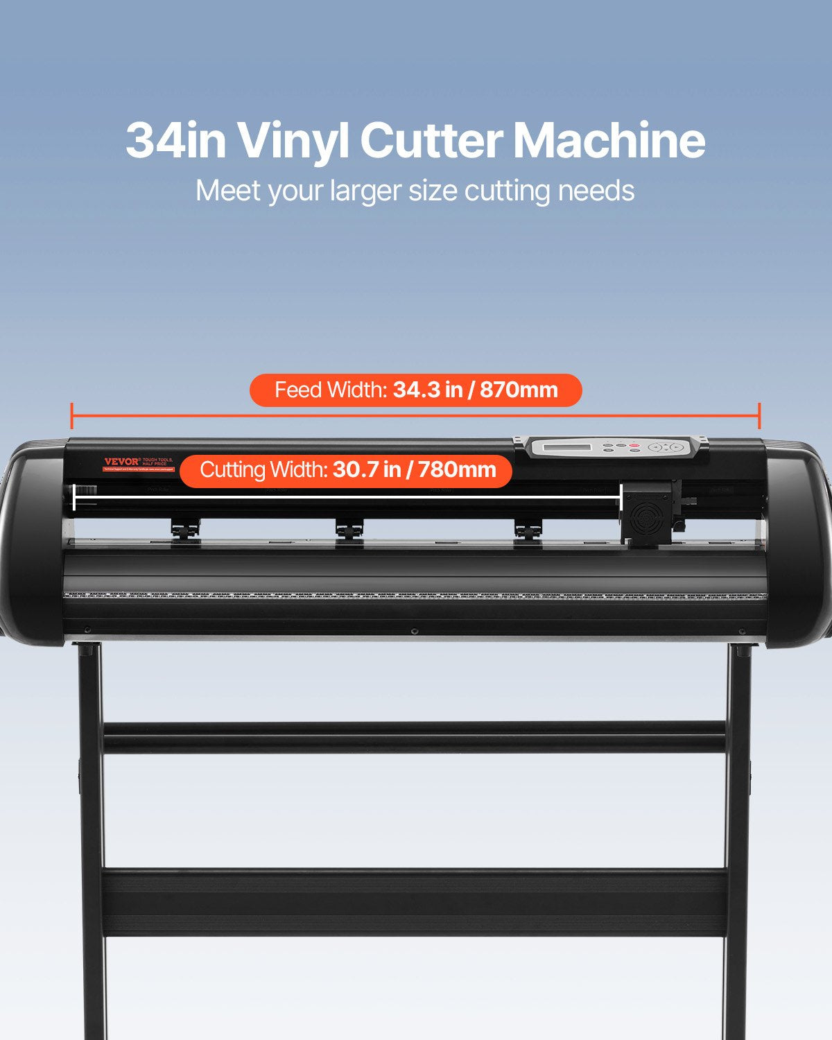 VEVOR Vertical Vinyl Cutter - Select Your Configuration - KZJHSMCSK870L2BLYV1 - view 2
