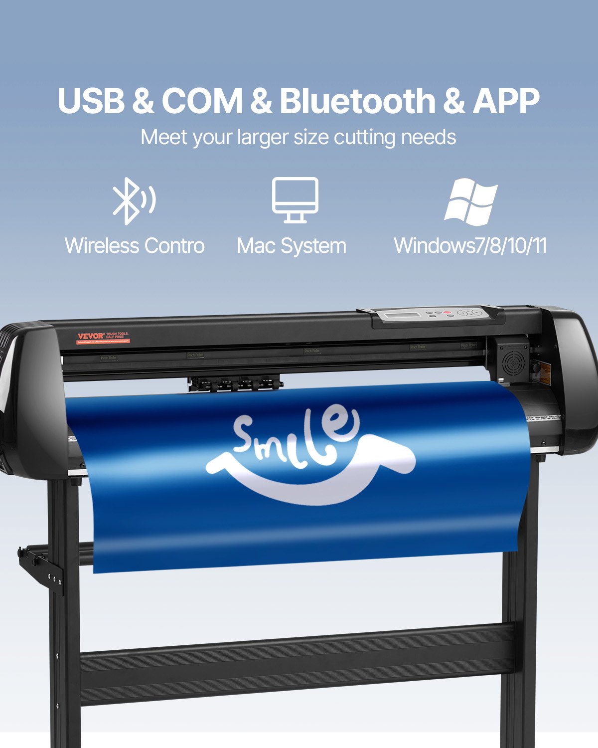 VEVOR Vertical Vinyl Cutter - Select Your Configuration - KZJHSMCSK870L2BLYV1 - view 3