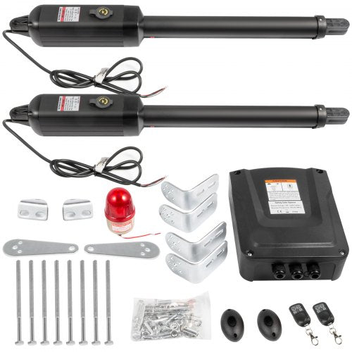 VEVOR Dual Swing Gate Opener Heavy Duty Automatic Gate Opener Up to 660lbs & 18ft Long Gate AC Powered 50W Automatic Gate Openers with Remote Complete Kit Push/Pull-to-Open Dual Gate Opener 16mm/s - LBKMJ660B2G110201V1 - view 1