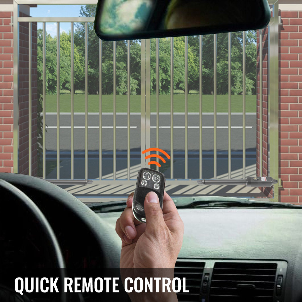 VEVOR Dual Swing Gate Opener Heavy Duty Automatic Gate Opener Up to 660lbs & 18ft Long Gate AC Powered 50W Automatic Gate Openers with Remote Complete Kit Push/Pull-to-Open Dual Gate Opener 16mm/s - LBKMJ660B2G110201V1 - view 3