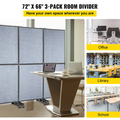 VEVOR Fabric Room Divider - Select Your Configuration - LDSGYPF7266SPDHS1V0 - view 2