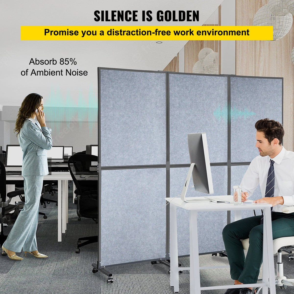 VEVOR Fabric Room Divider - Select Your Configuration - LDSGYPF7266SPDHS1V0 - view 3