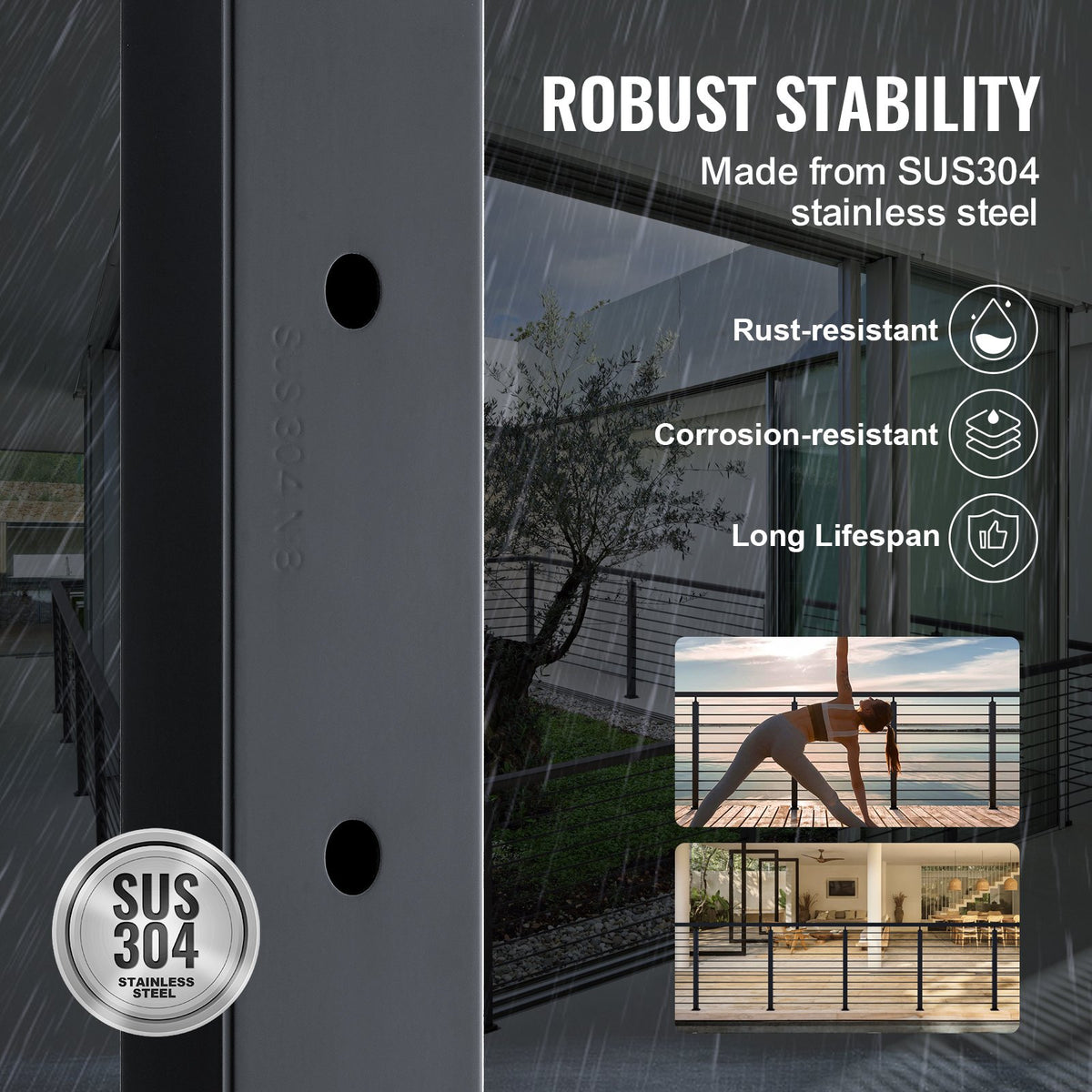 VEVOR Composite Deck Posts - Select Your Configuration - LGZH106.72.55CQ93V0 - view 3