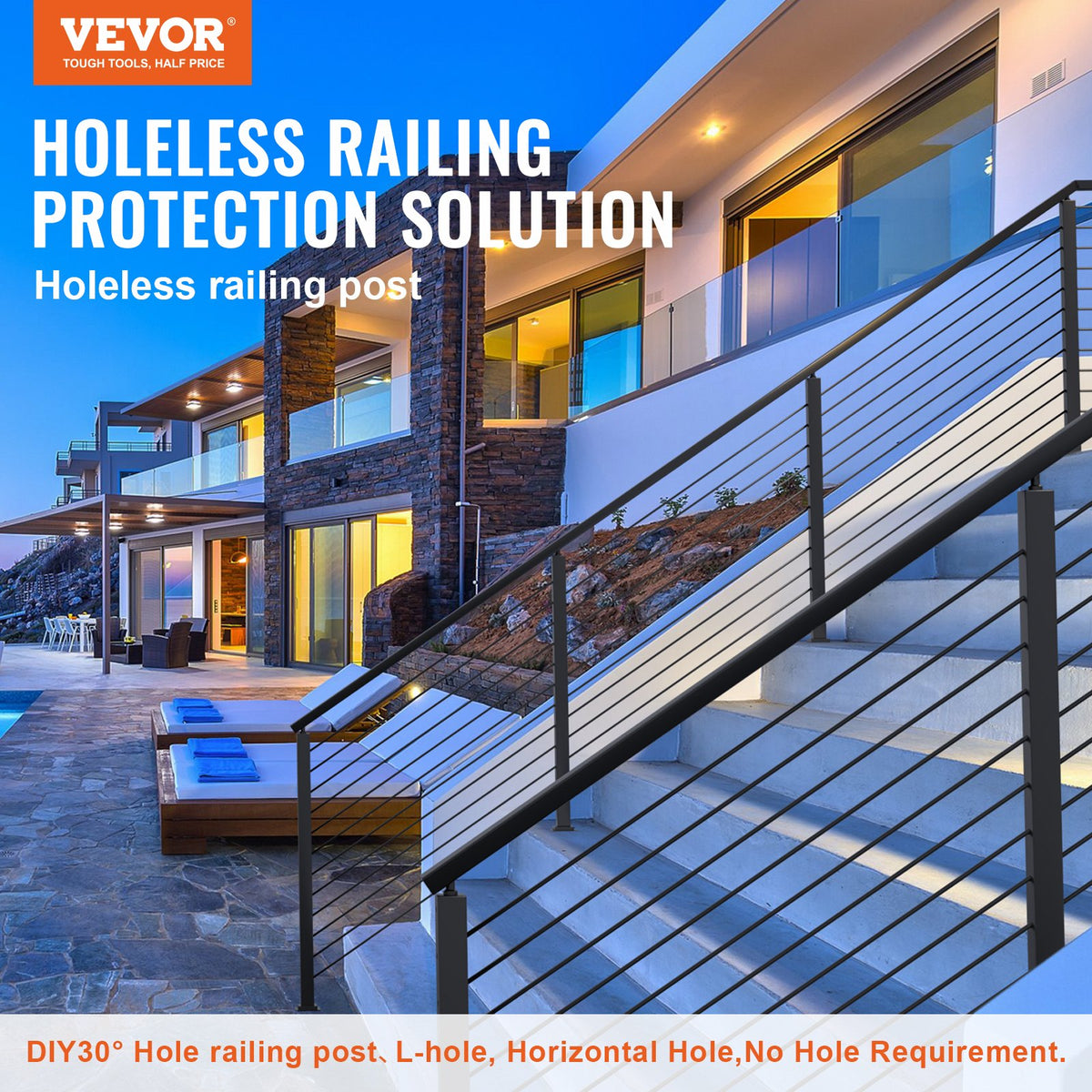 VEVOR Composite Deck Posts - Select Your Configuration - LGZHWK106.7551BHXV0 - view 2