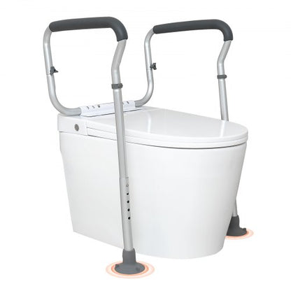 VEVOR Toilet Safety Rail, Bathroom Toilet Seat Frame, Adjustable Width & Height Fit Most Toilets, Supports 300lbs, Toilet Handles Grab Bars with Padded Armrests for Handicap, - LJLDSAQLG300LXDX1V0 - view 1