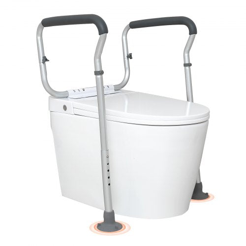 VEVOR Toilet Safety Rail, Bathroom Toilet Seat Frame, Adjustable Width & Height Fit Most Toilets, Supports 300lbs, Toilet Handles Grab Bars with Padded Armrests for Handicap, - LJLDSAQLG300LXDX1V0 - view 1