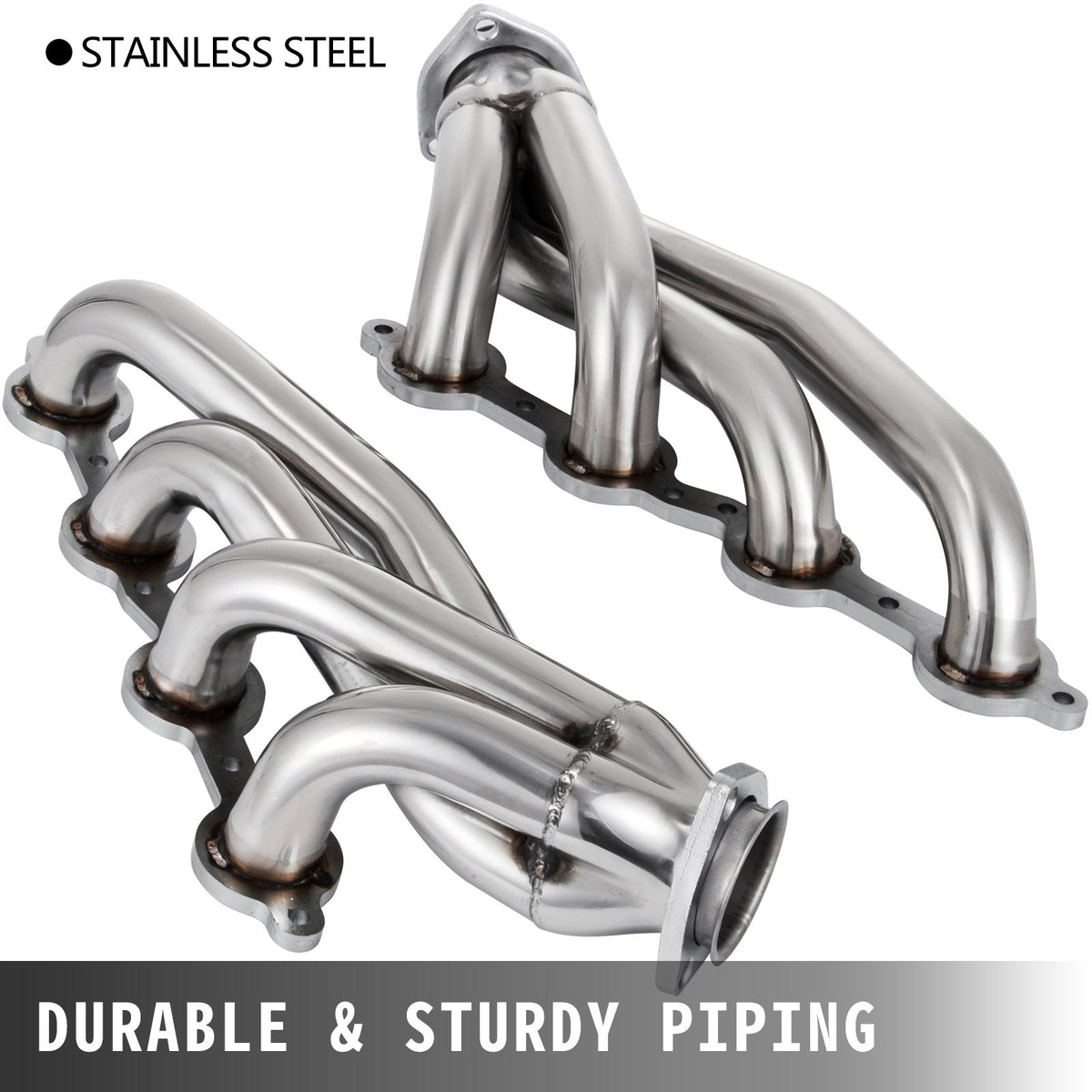 VEVOR Exhaust Header Set 1 3/4" Exhaust Turbo Headers, Stainless Steel Exhaust Manifold Headers, Shorty Engine Conversion LS Swap Exhaust Headers for Chevy LS1 LS2 LS3 LS6 LS10 - LS1-2-3-6LS-QJQG1V0 - view 2
