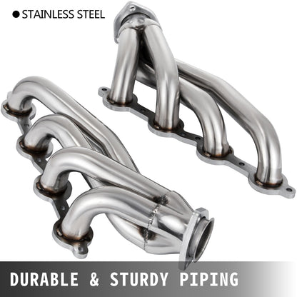 VEVOR Exhaust Header Set 1 3/4" Exhaust Turbo Headers, Stainless Steel Exhaust Manifold Headers, Shorty Engine Conversion LS Swap Exhaust Headers for Chevy LS1 LS2 LS3 LS6 LS10 - LS1-2-3-6LS-QJQG1V0 - view 2