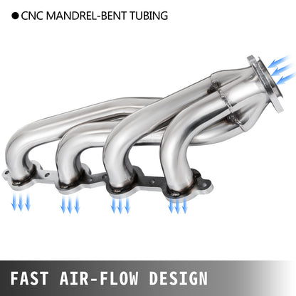 VEVOR Exhaust Header Set 1 3/4" Exhaust Turbo Headers, Stainless Steel Exhaust Manifold Headers, Shorty Engine Conversion LS Swap Exhaust Headers for Chevy LS1 LS2 LS3 LS6 LS10 - LS1-2-3-6LS-QJQG1V0 - view 3