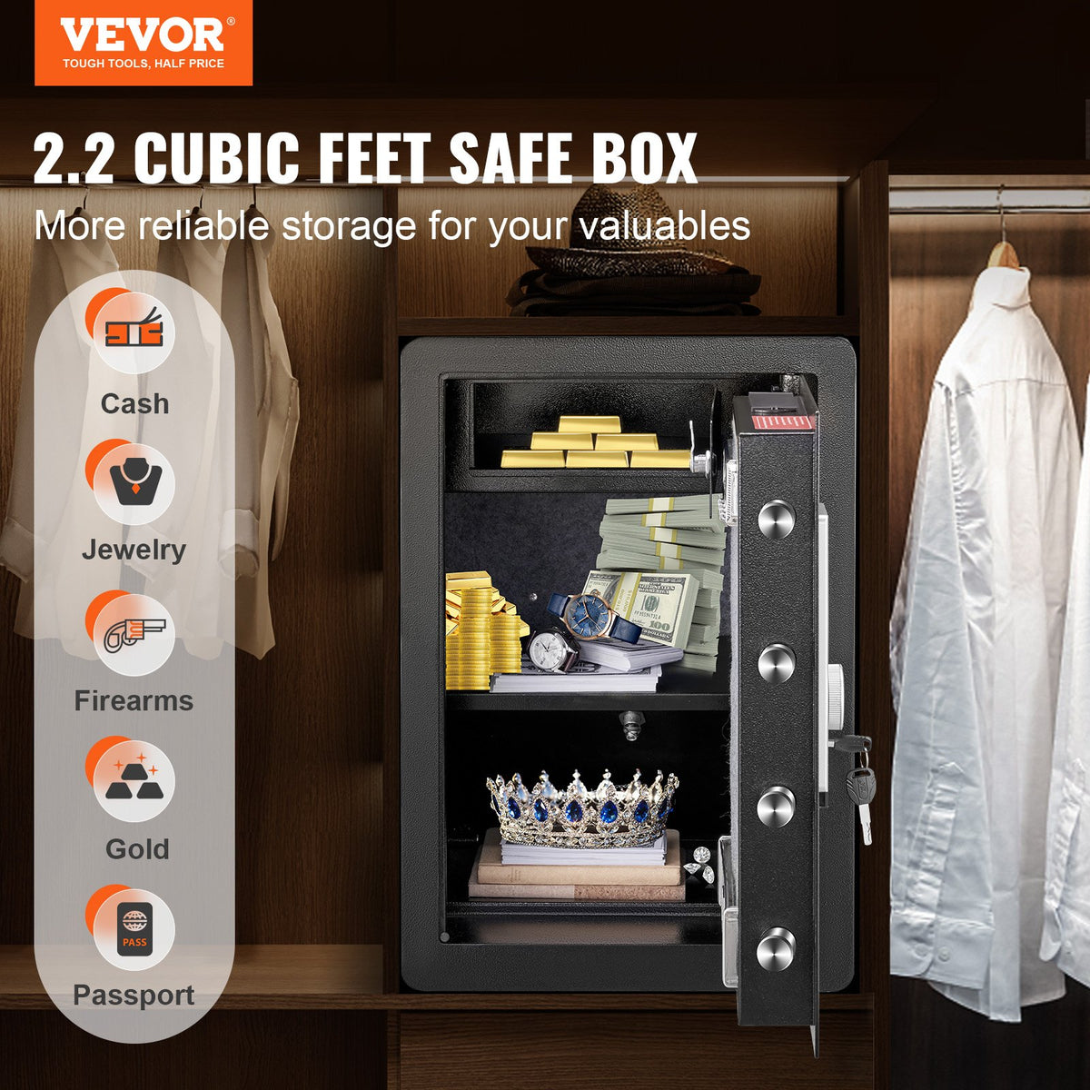 VEVOR Safe Boxes - Select Your Configuration - LSBXXHSLSLF22HXMIV0 - view 2