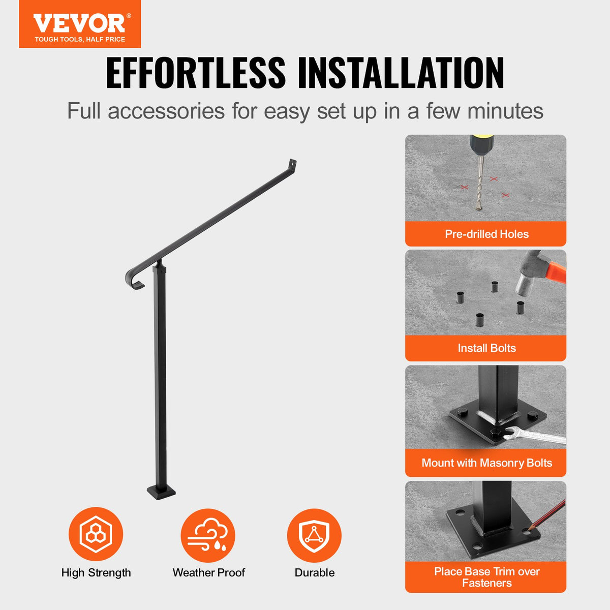 VEVOR Stair Handrails - Select Your Configuration - LTFS2BBGTYMLFS001V0 - view 2