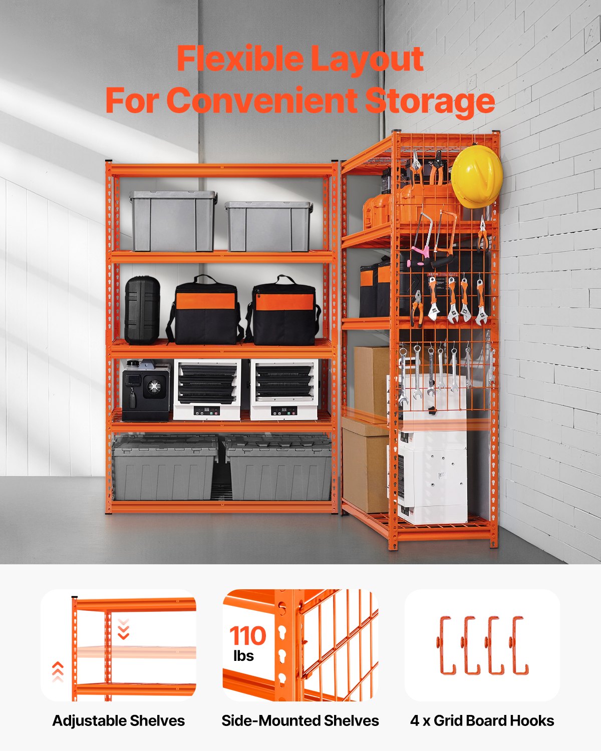 VEVOR Steel Wire Shelf - Select Your Configuration - LXLZLKHJ18483M37BV0 - view 3