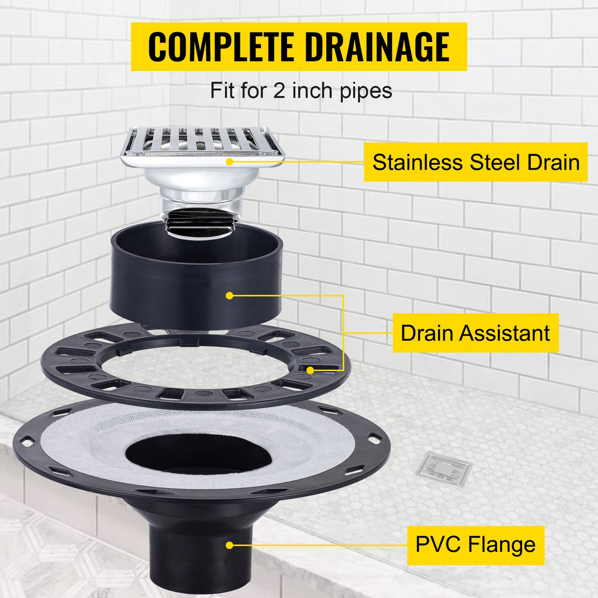 VEVOR Shower Systems Installation Kits - Select Your Configuration - LYDZT38X60PVC2FCMV0 - view 3