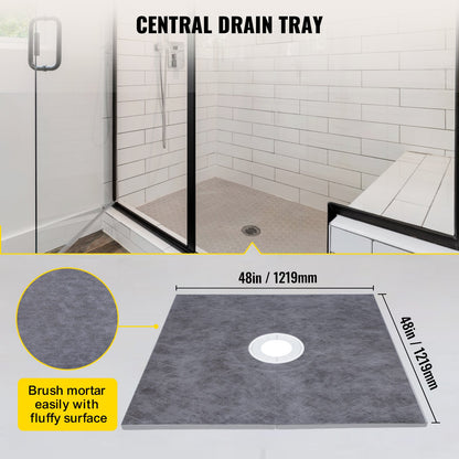 VEVOR Shower Systems Installation Kits - Select Your Configuration - LYDZT48X48PVCBSSLV0 - view 2