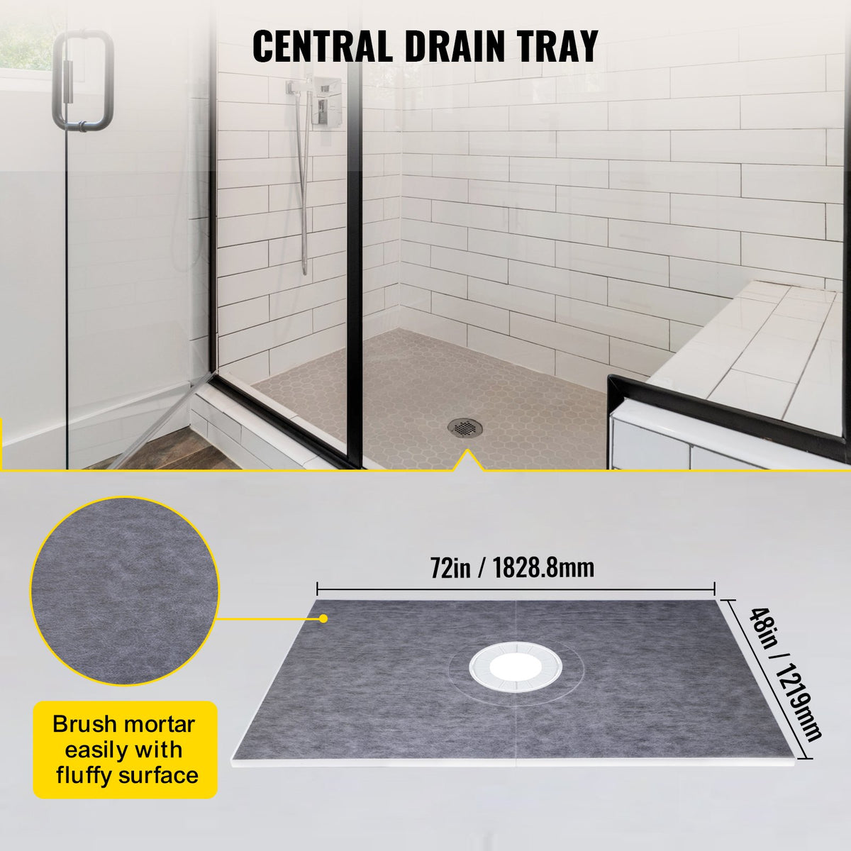 VEVOR Shower Systems Installation Kits - Select Your Configuration - LYDZT48X72ABSQIJUV0 - view 2