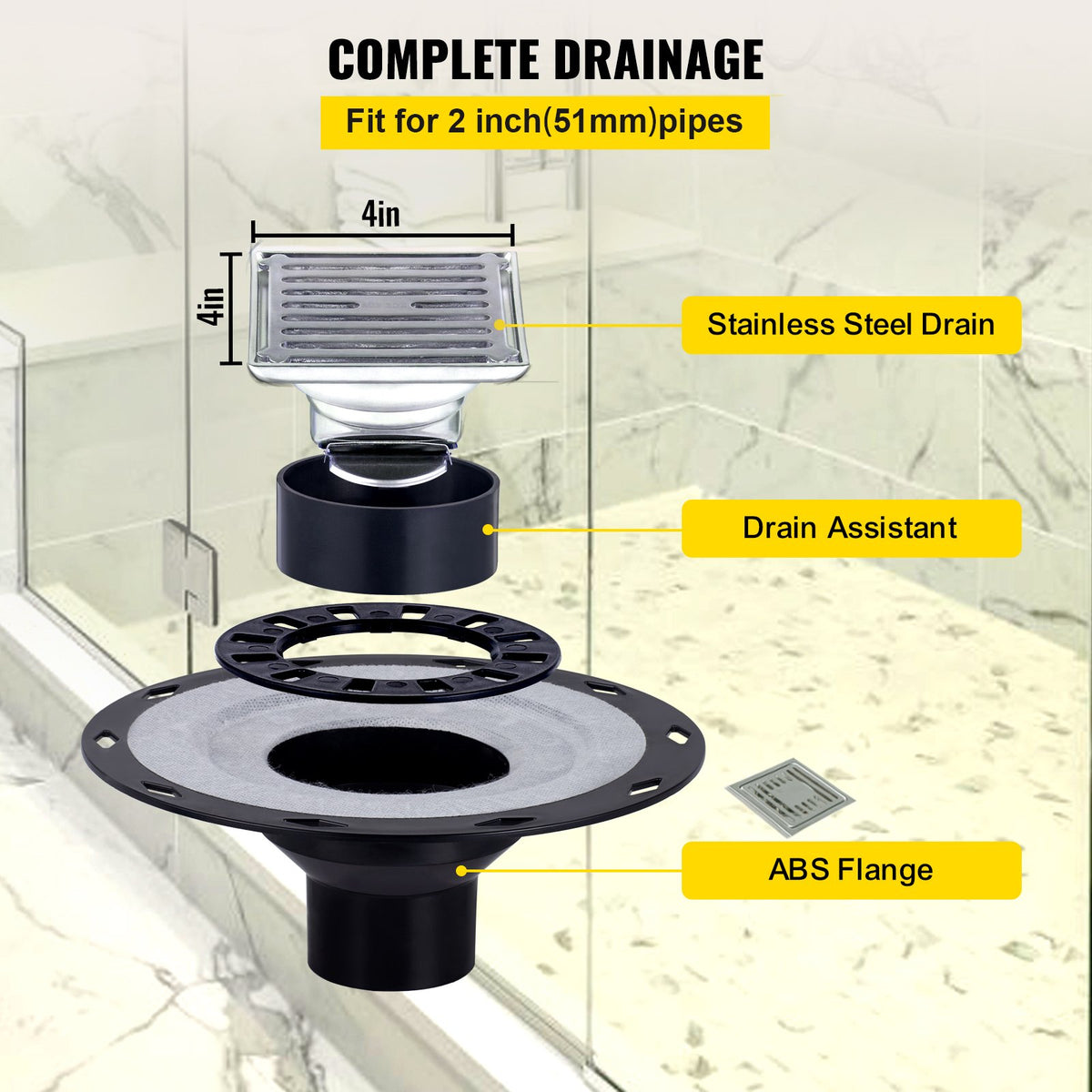 VEVOR Shower Systems Installation Kits - Select Your Configuration - LYDZT48X72ABSQIJUV0 - view 3