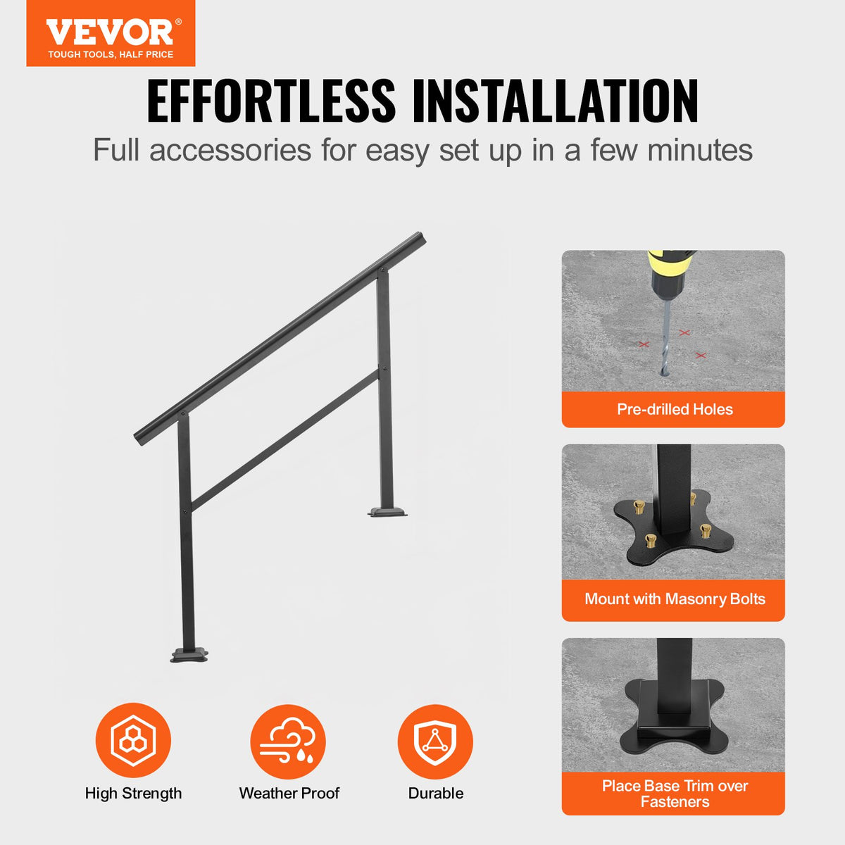 VEVOR Stair Handrails - Select Your Configuration - LZLTFSDHGLZHSKD01V0 - view 2