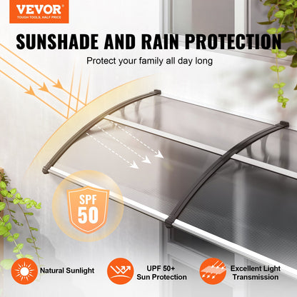 VEVOR Polycarbonate Awnings - Select Your Configuration - MCZYPYCB40120GZJNV0 - view 2