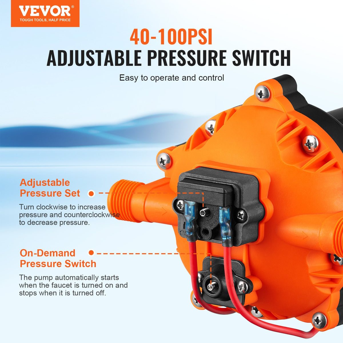 VEVOR 12 Volt Potable Water Pump - Select Your Configuration - MG12V570PSI12969RV0 - view 3