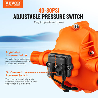 VEVOR 12 Volt Potable Water Pump - Select Your Configuration - MGDDG345PSI12KDWXV1 - view 3
