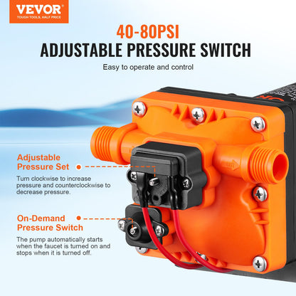 VEVOR 12 Volt Potable Water Pump - Select Your Configuration - MGDDGMBYC12V3P31GV0 - view 3