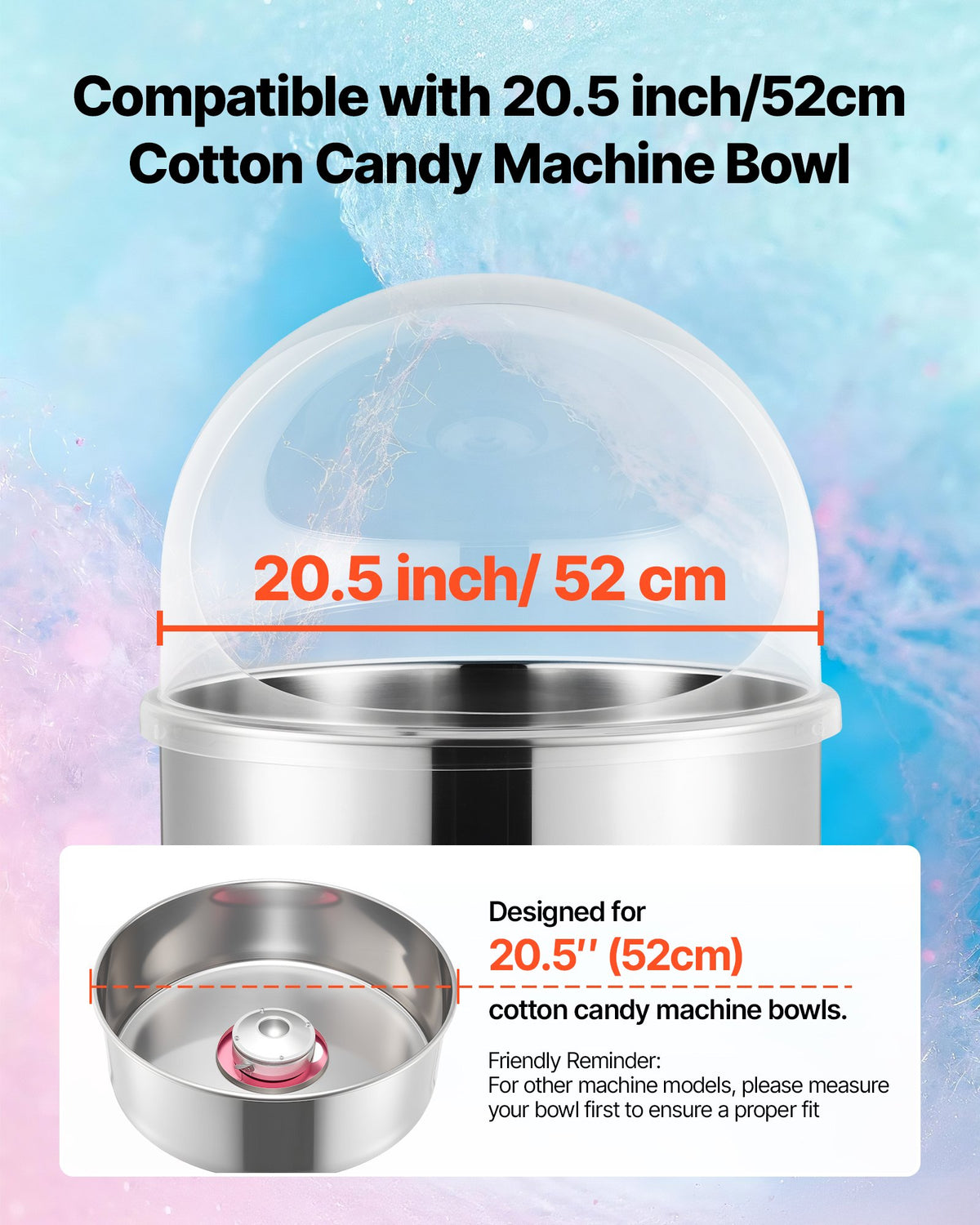VEVOR Cotton Candy Machine Covers - Select Your Configuration - MHTGZYKL52CMVAPIE001V0 - view 2