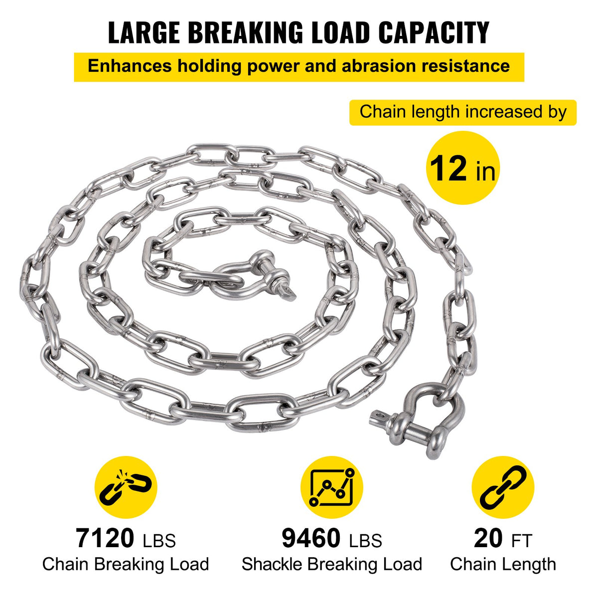VEVOR Chain - Select Your Configuration - MLBXGM20FT516GJ1JV0 - view 3