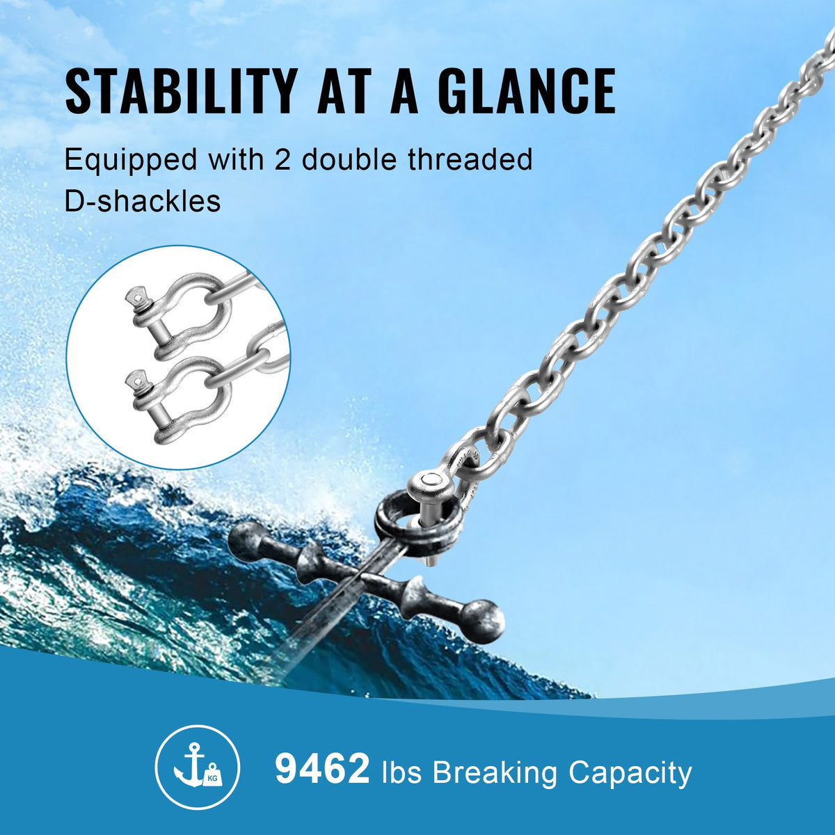 VEVOR Chain - Select Your Configuration - MLDXML20FT516AGS0V0 - view 3