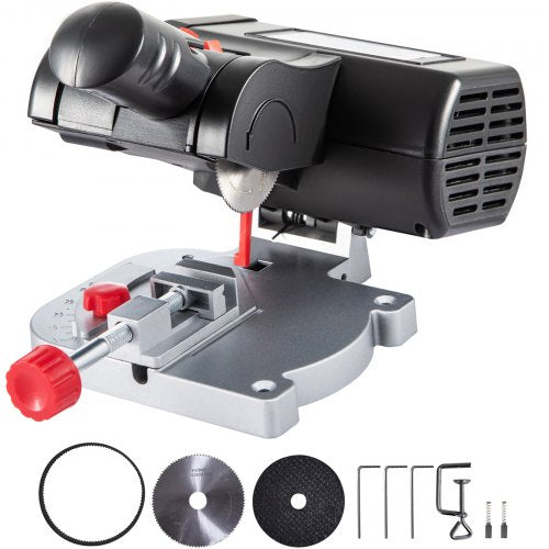 VEVOR Mini Miter Cut-off Chop Saw, Two 2-5/16\" Blade of Steel and Resin with 1/2inch Cutting Depth, 0-45° Benchtop Miter Saw for Copper, Aluminum, Wood, Zinc in Hobby Craft - MN7800RPM110VKJKSV1 - view 1