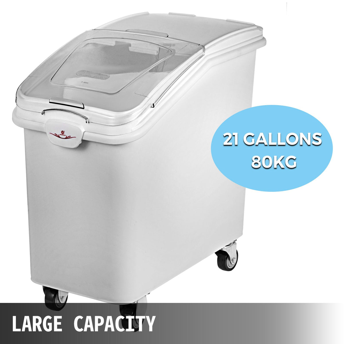 VEVOR 3 Pack Dry Ingredient 21 Gallon Storage Bin Caster Commercial Restaurant Kitchen - MX750X340X730MMX3V0 - view 3