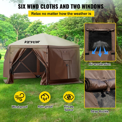 VEVOR Camping Gazebo Screen Tent - Select Your Configuration - MZY610FT10FT67P5KV0 - view 3