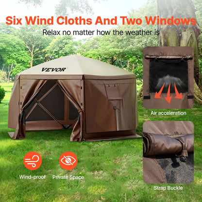 VEVOR Camping Gazebo Screen Tent - Select Your Configuration - MZY612FT12FT604DRV0 - view 3