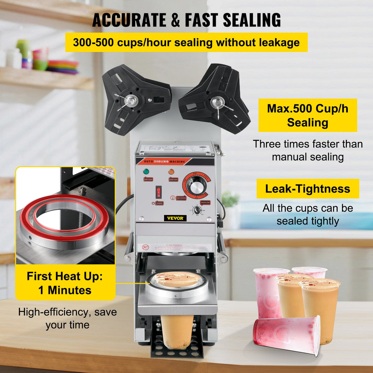 VEVOR Cup Sealing Machine - Select Your Configuration - NFKWY-680110VHXW1V1 - view 3