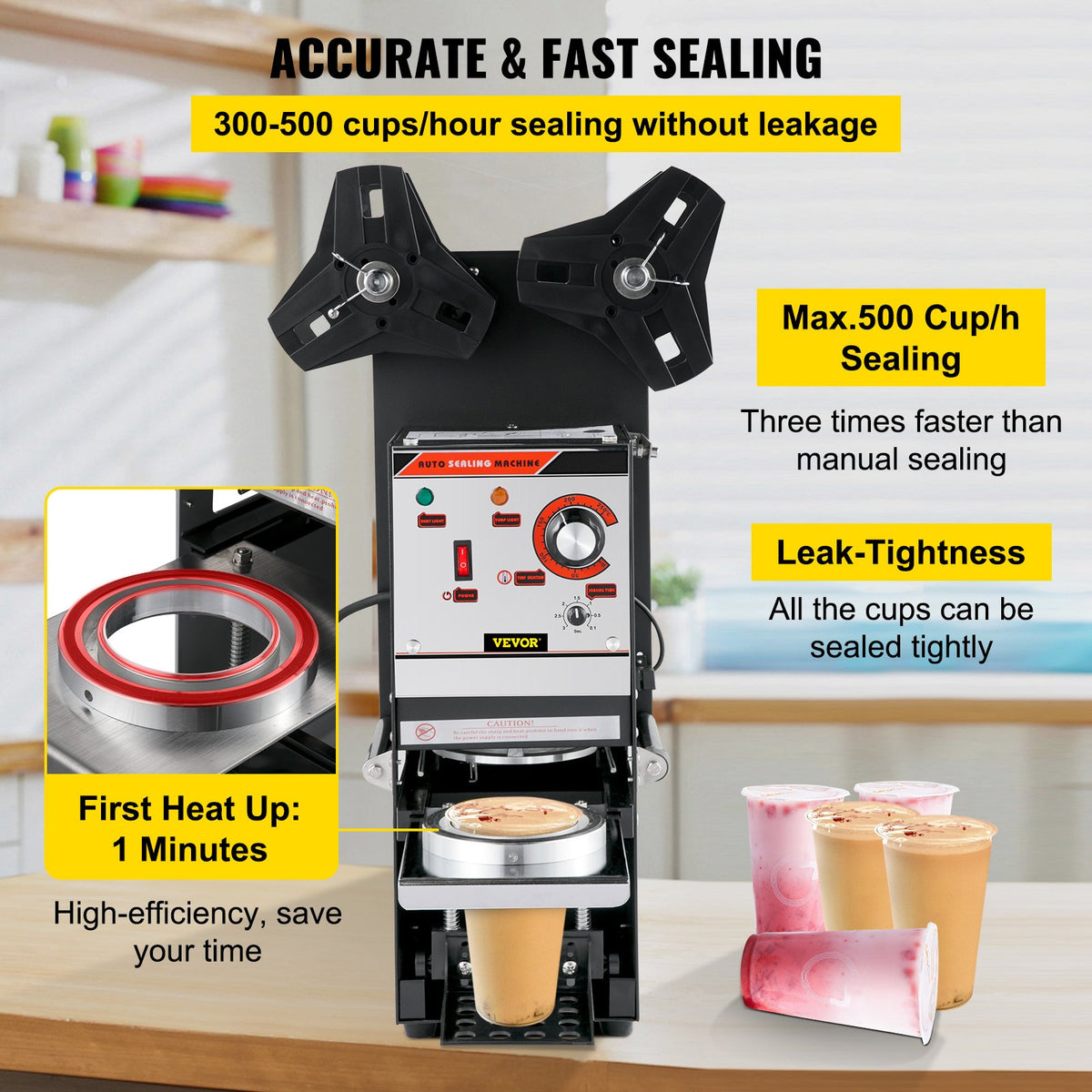 VEVOR Cup Sealing Machine - Select Your Configuration - NFKWY-690110VBIK0V1 - view 3