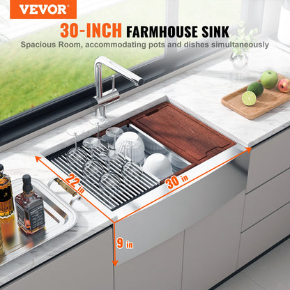 VEVOR Stainless Steel Built-in Kitchen Sink - Select Your Configuration - NSSC30YCYTJ066NW9V0 - view 2